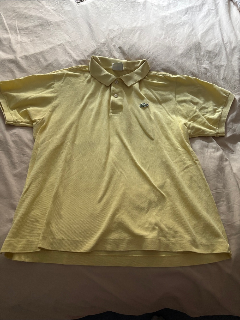 Lacoste Men's Pale Yellow Cotton Polo Shirt